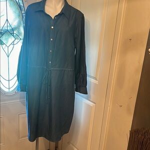 Women's Blue Shirt Dress